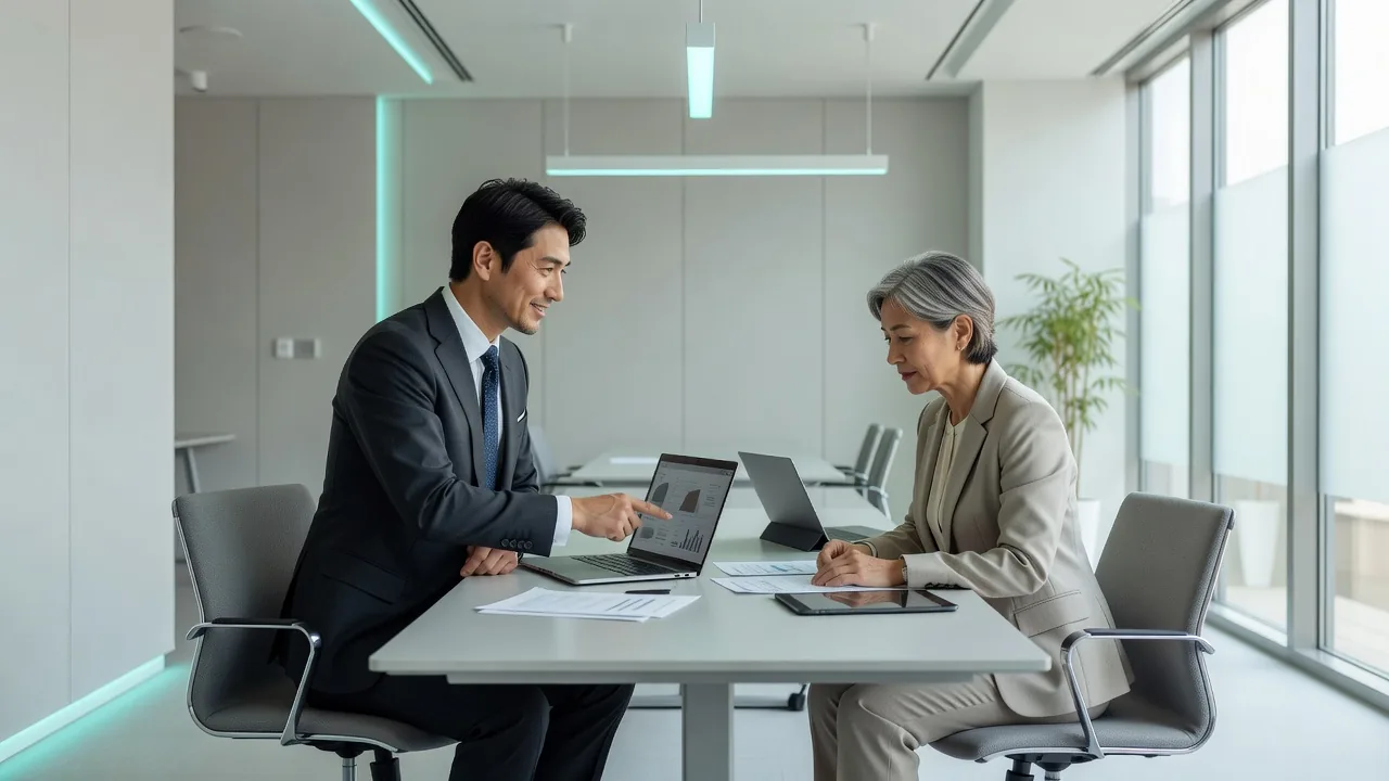 IT活用について打ち合わせをする様子